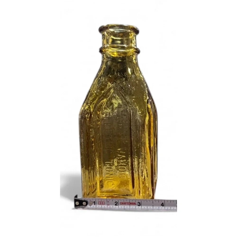 Antique Amber Glass Walbridge Densmore Cal Electric Tonic Bottle Collectible